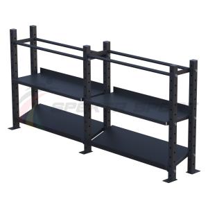 Купить Модульный стеллаж для гантелей, гирь и медболов 2580х430х1200 (2 секции) в Лебедяни 