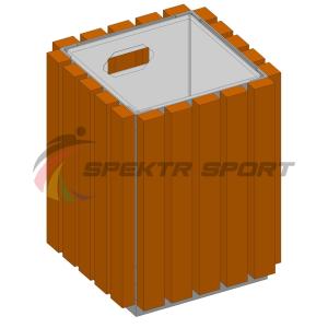 Купить Урна металлическая в деревянной обрешетке SP МФ400 в Лебедяни 